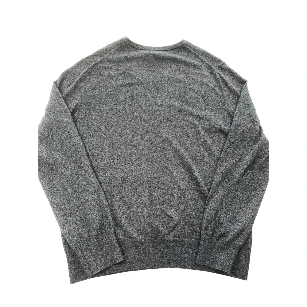 Banana Republic Mens Size L Luxury Blend VNeck Sweater Silk Cotton Cashmere Gray